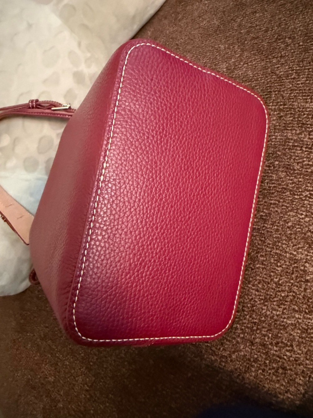 Dooney & Bourke Lucca Leather Small Drawstring
In Wine in EUC - Picture 3 of 5